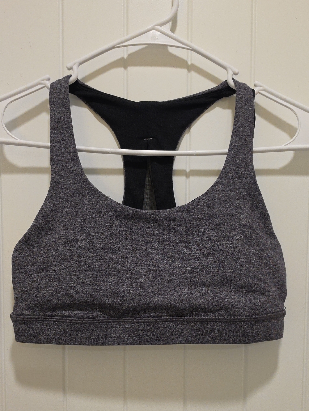 Lululemon Mesh Back Grey Sports Bra Size 8